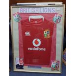A FRAMED BRITISH AND IRISH LIONS JERSEY