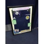 A FRAMED SCOTLAND JERSEY