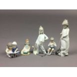 A BING & GRONDHOL GROUP OF A BOY AND GIRL READING AND OTHER CERAMICS