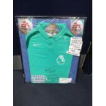 A FRAMED FOOTBALL REFEREE'S SHIRT