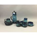 A NEWLYN CELTIC POTTERY COFFEE SET