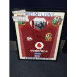 A FRAMED BRITISH AND IRISH LIONS JERSEY