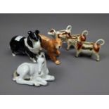 A BESWICK FIGURE OF A SHEEP DOG AND OTHER CERAMICS