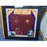 A FRAMED A.S.ROMA F. C. JERSEY