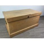 A VICTORIAN PINE BLANKET CHEST