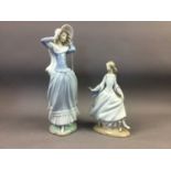 A LOT OF TWO LLADRO FIGURES OF LADIES