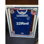 A FRAMED RANGERS F.C. JERSEY