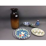 A WEST GERMAN VASE AND OTHER CERAMICS