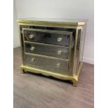 A MIRRORED CHEST BY COACH HOUSE FURNITURE