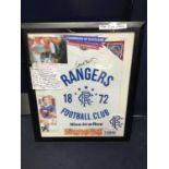 A FRAMED RANGERS F.C. T-SHIRT