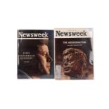 TWO COPIES OF NEWSWEEK COMMEMORATING THE ASSASSINATION OF JOHN F. KENNEDY