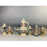 A GROUP OF GERMAN STEINS