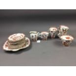 A COALPORT INDIAN TREE CORAL PATTERN TEA SERVICE