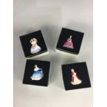 A COLLECTION OF SIX ROYAL DOULTON MINIATURE FIGURES