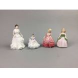 A ROYAL DOULTON FIGURE OF HARMONY ALONG WITH NINE OTHERS AND A LEONARDO COLLECTION FIGURE