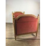 A FRECH GILTWOOD SINGLE BEDSTEAD