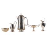 A SILVER SUGAR CASTER AND OTHER ITEMS
