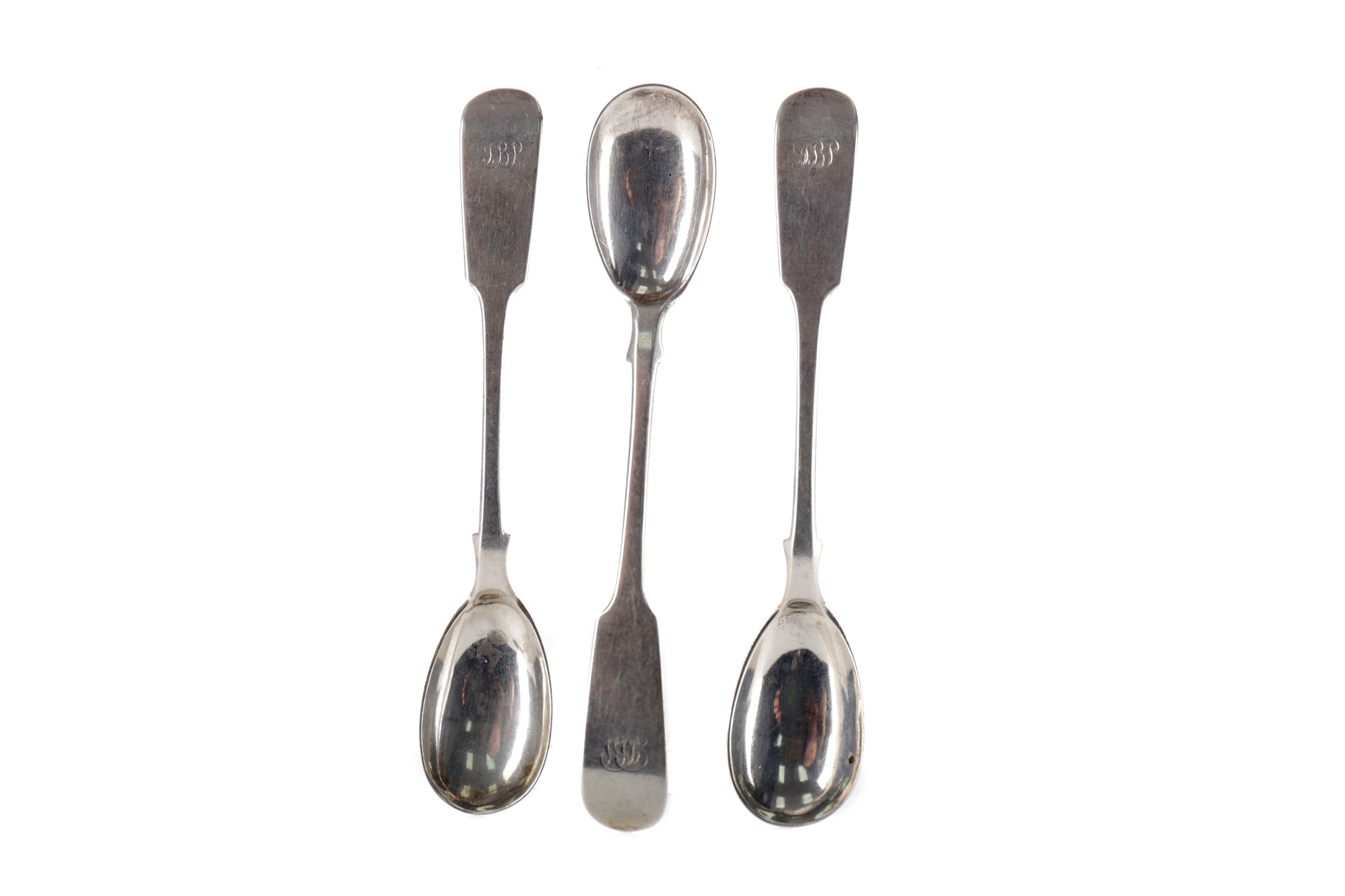 A SET OF SIX VICTORIAN SILVER EGG SPOONS AND SIX SILVER TEASPOONS - Image 2 of 2