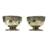 A PAIR OF VICTORIAN SILVER CIRCULAR BOWLS