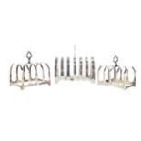 A LOT OF THREE SILVER TOAST RACKS