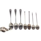 A LOT OF FOUR SETS OF SILVER SPOONS