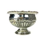AN EARLY 20TH CENTURY SILVER ROSE BOWL