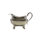 A GEORGE V SILVER MILK JUG