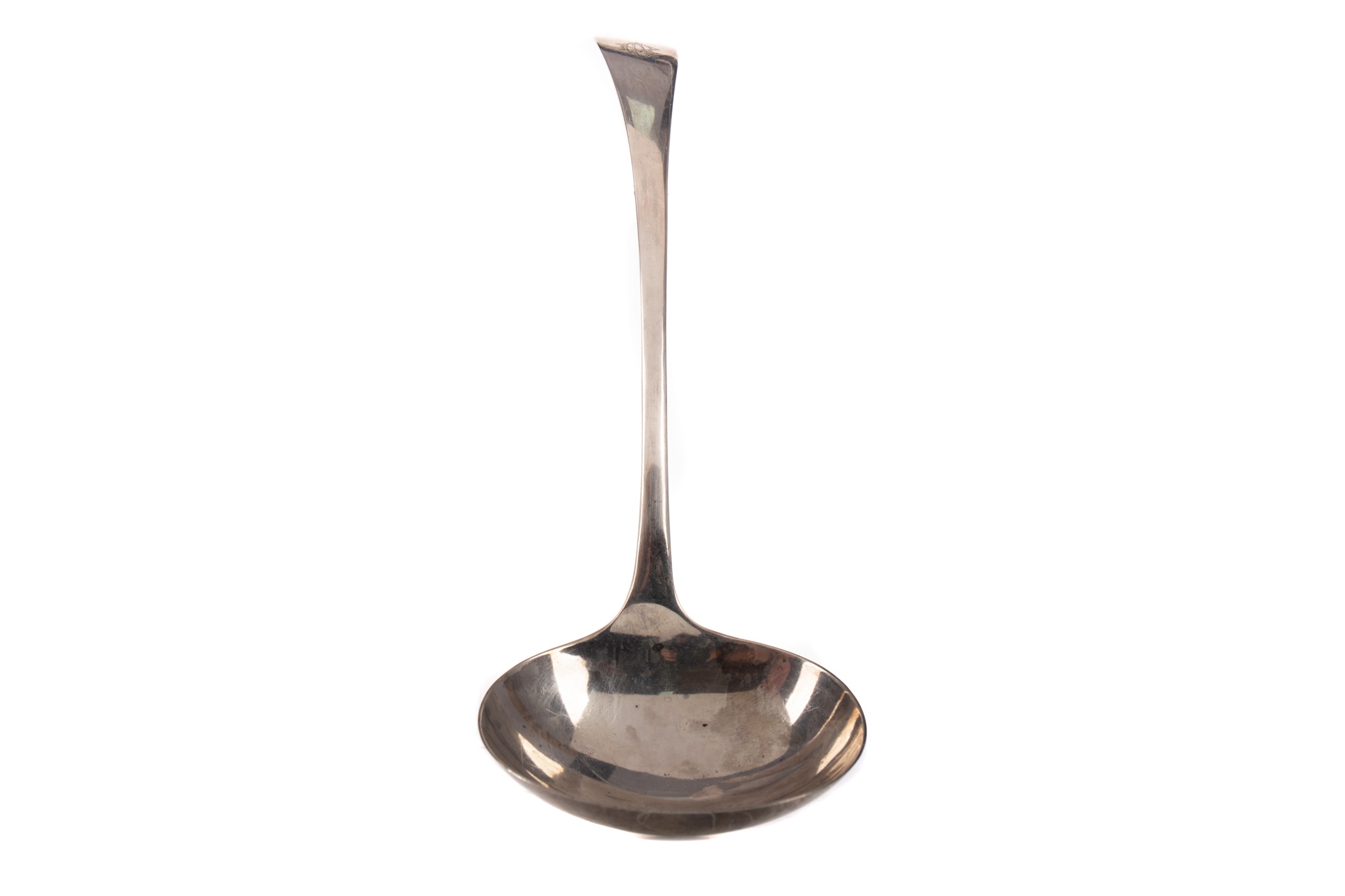 A GEORGE V SILVER SOUP LADLE