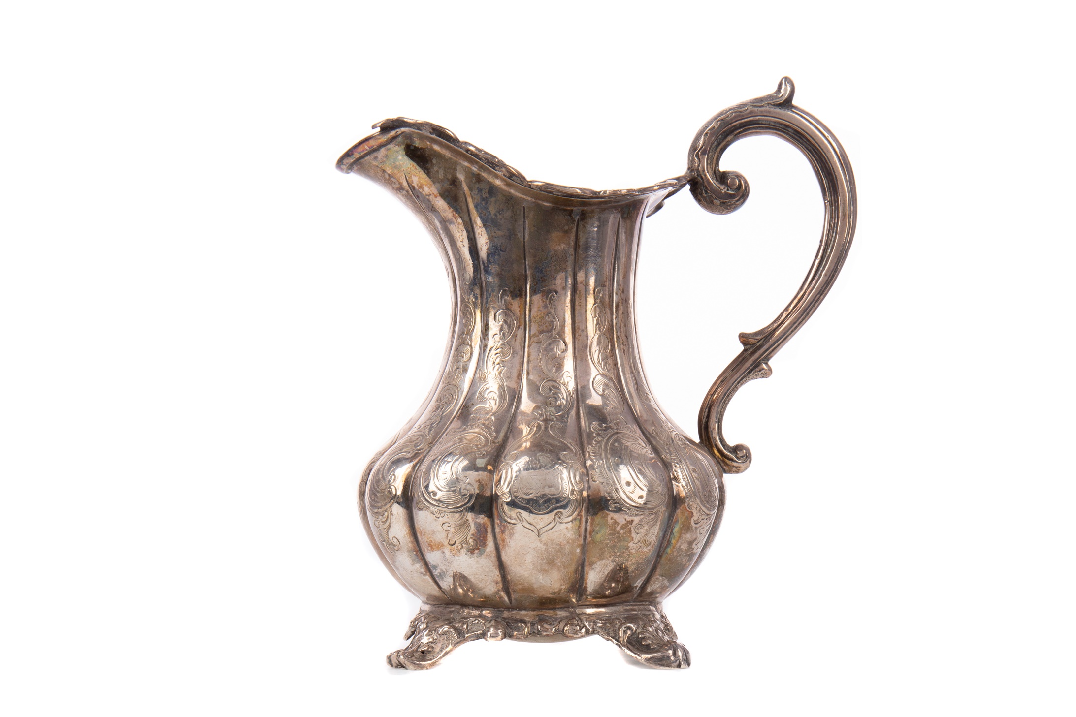 A MID-19TH CENTURY IRISH SILVER MILK JUG