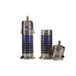A PAIR OF VICTORIAN SILVER SUGAR CASTERS
