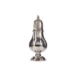 A GEORGE V SILVER SUGAR CASTER