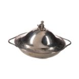 A GEORGE III SCOTTISH SILVER ENTREE DISH AND COVER