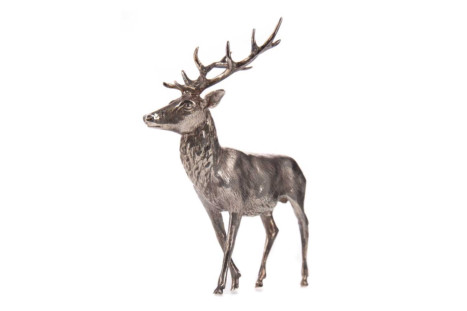 A FINELY MODELLED ELIZABETH II SILVER STAG - Image 2 of 2