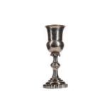 A LATE 19TH CENTURY RUSSIAN SILVER KIDDUSH CUP