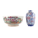 AN EARLY 20TH CENTURY CHINESE VASE AND A BOWL