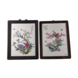 A PAIR OF 20TH CENTURY CHINESE PLAQUES