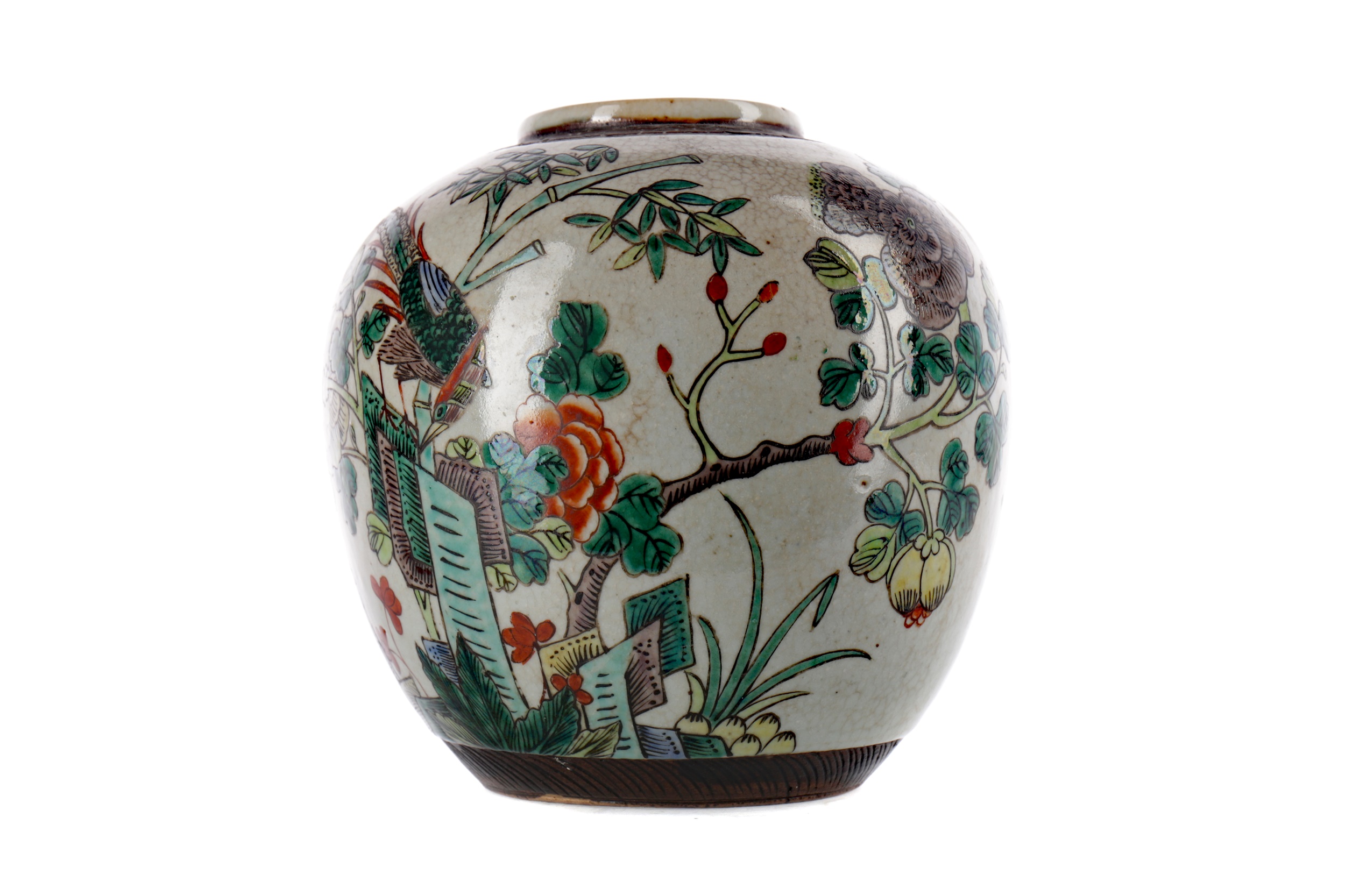 A 20TH CENTURY CHINESE FAMILLE VERTE VASE