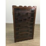 A 20TH CENTURY CHINESE WALL MOUNTING DISPLAY CABINET