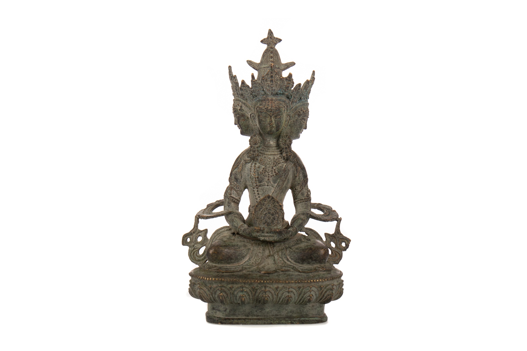 A 20TH CENTURY EASTERN BRONZE DEITY