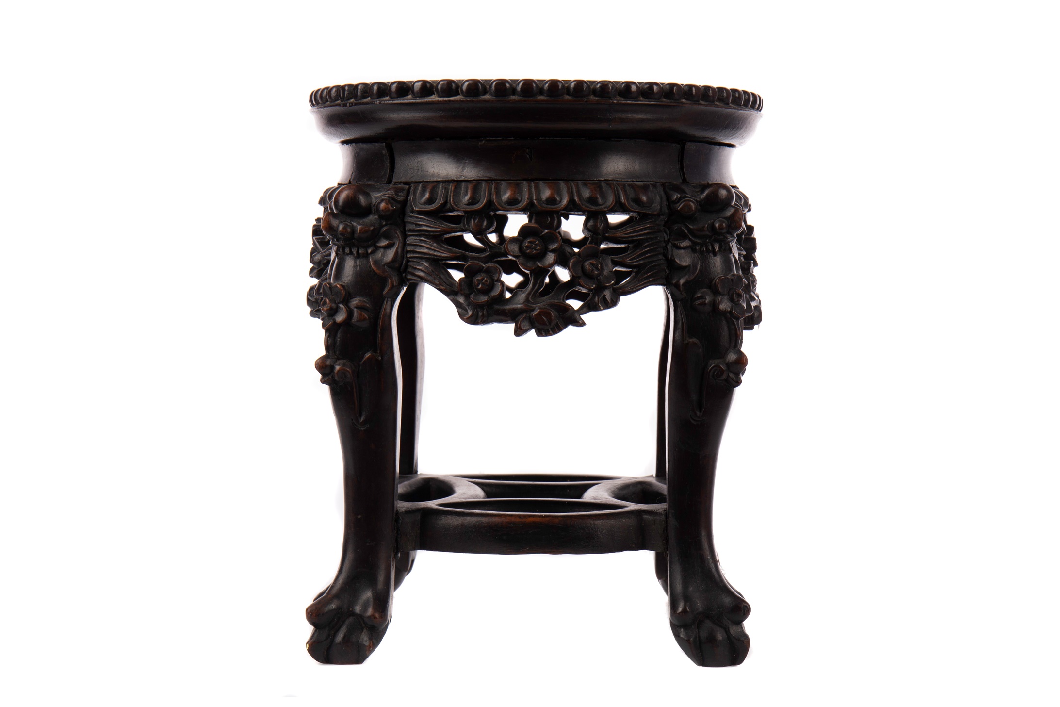 A CHINESE HARDWOOD JARDINIERE STAND