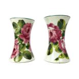 A LOT OF TWO WEMYSS WARE 'CABBAGE ROSE' PATTERN VASES