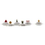 A SET OF SIX ROYAL WORCESTER FOR ASPREY HORS D'OEUVRES DISHES