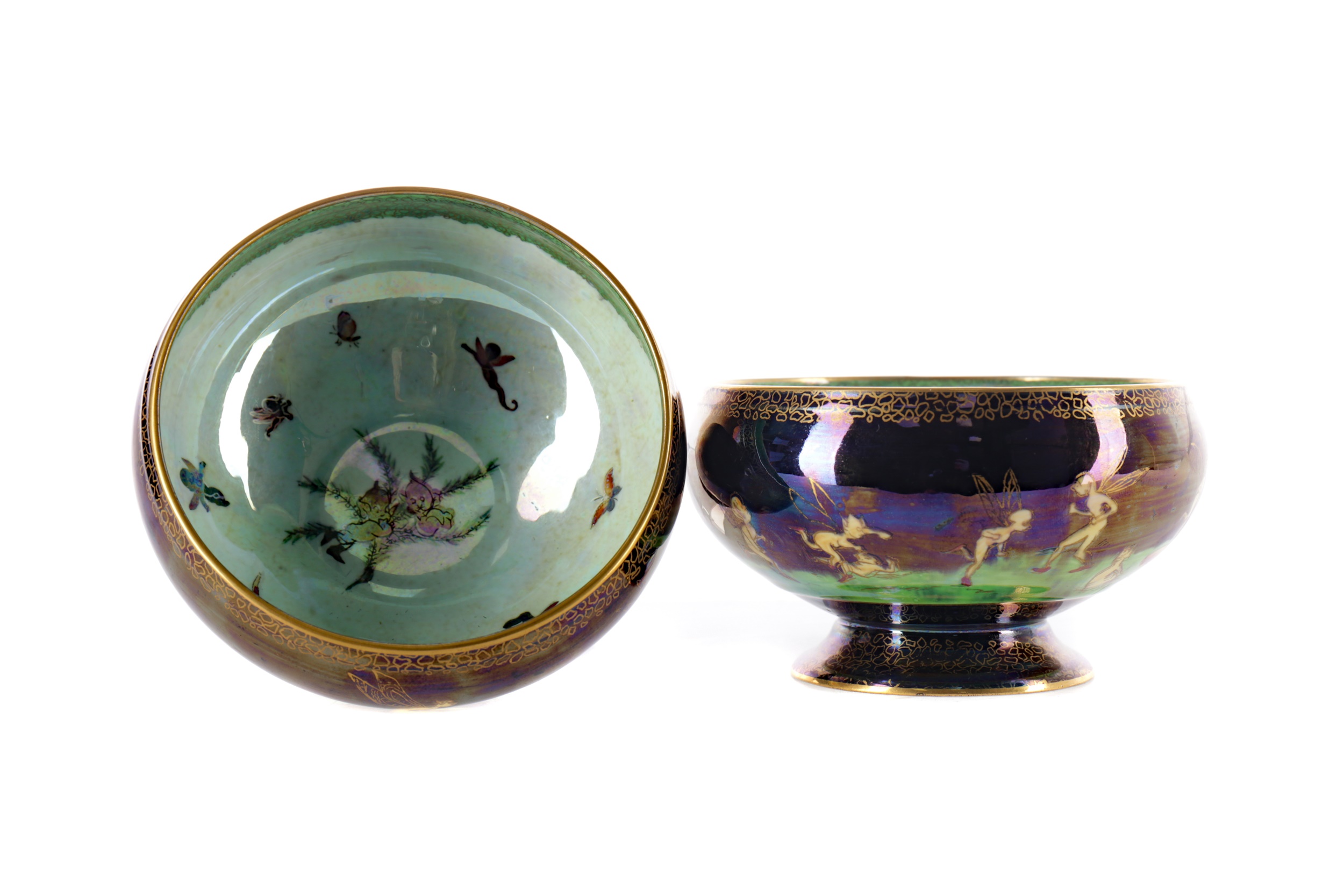 A PAIR OF WEDGWOOD FAIRYLAND LUSTRE BOWLS - Image 2 of 2