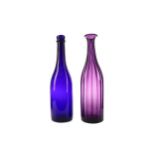 A WILLIAM IV AMETHYST GLASS DECANTER