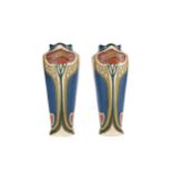 A PAIR OF ART NOUVEAU VASES BY VILLEROY & BOCH