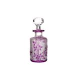 AN EARLY 20TH CENTURY BACCARAT CASED GLASS PERFUME BOTTLE AND STOPPER