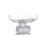 A CONTEMPORARY LALIQUE 'NOGENT' PEDESTAL BOWL