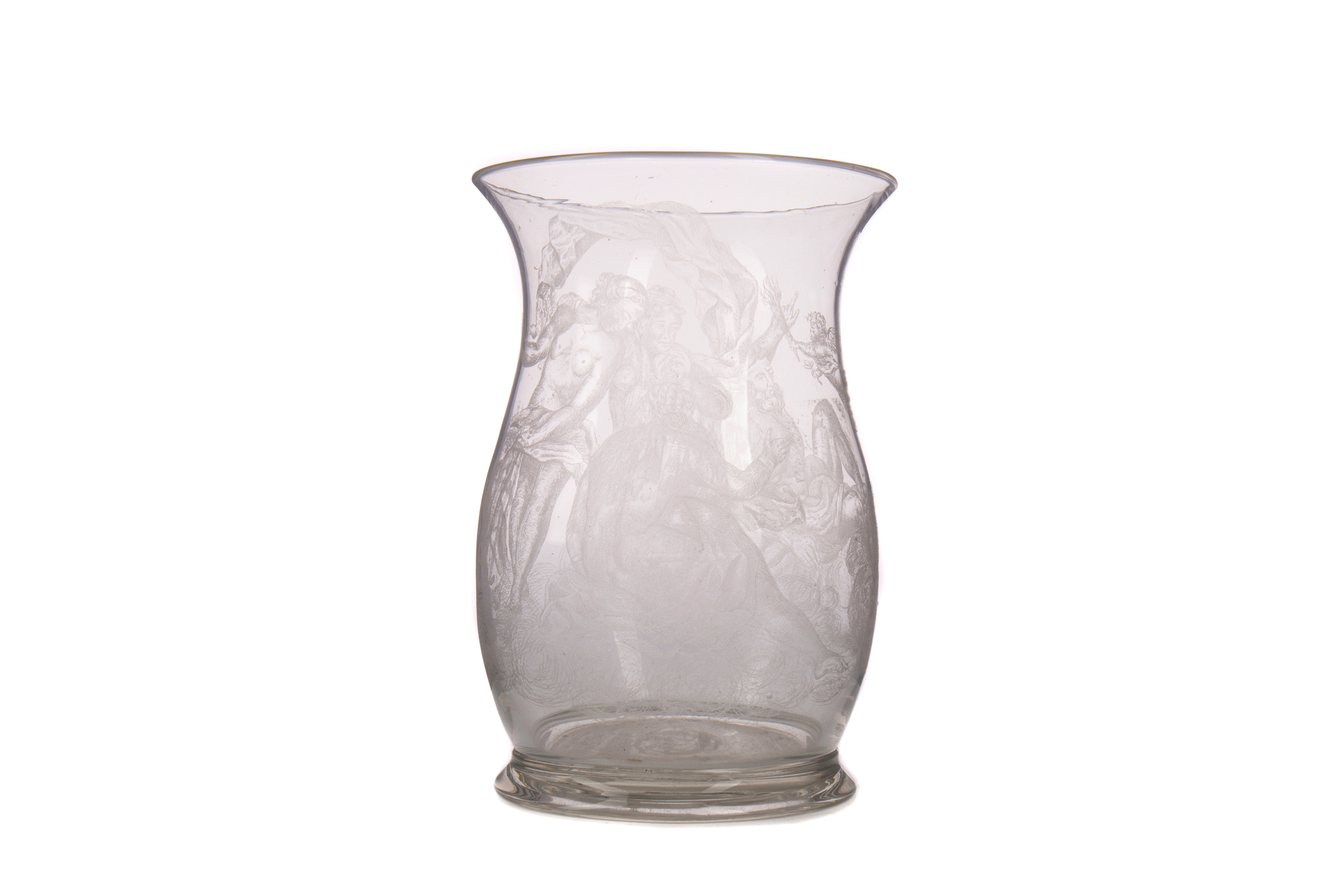 AN EARLY 19TH CENTURY DUTCH SODA GLASS VASE