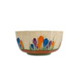 A BIZARRE BY CLARICE CLIFF CROCUS OCTAGONAL BOWL