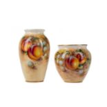 A ROYAL WORCESTER SMALL OVOID VASE